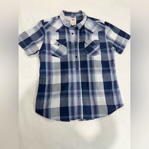Levi's Western Plaid Button-Up Shirt